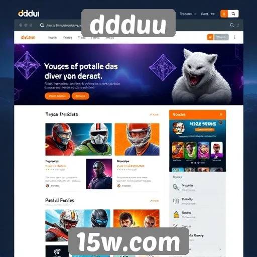Análise da interface do site ddduu para jogadores